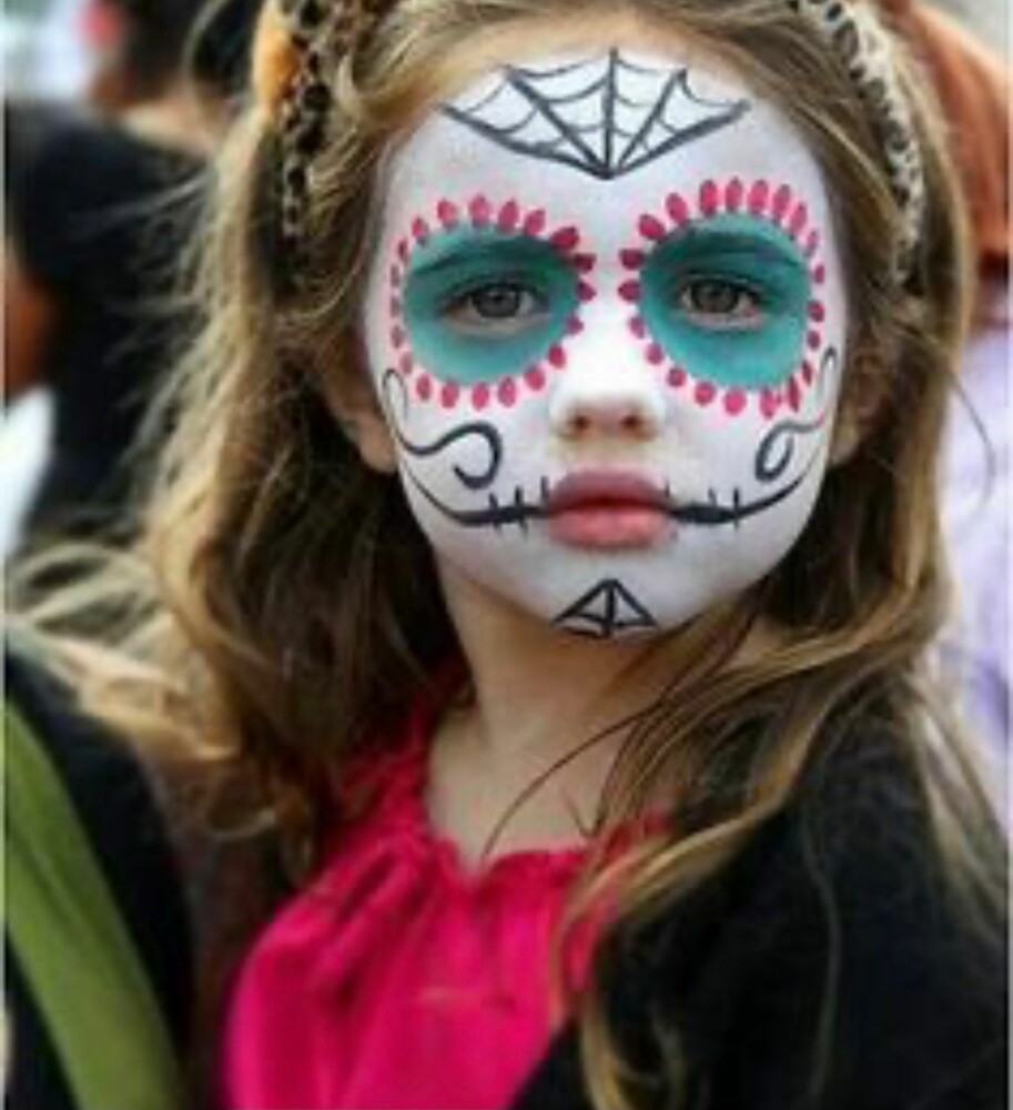 Мексика Хэллоуин грим дети